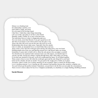 Sarah Dessen Quotes Sticker